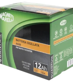 Magneti marelli batteria moto e scooter 12ah 12v 140a tecnologia agm sigillata polo positivo sinistro