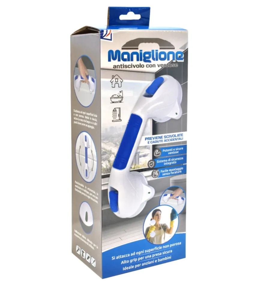 Maniglione antiscivolo con ventose, 29 cm