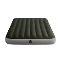 Materasso ad una piazza e mezza gonfiabile intex "airbed dura-beam standard prestige downy" verde scuro 137x191x25 cm - cod. 64108