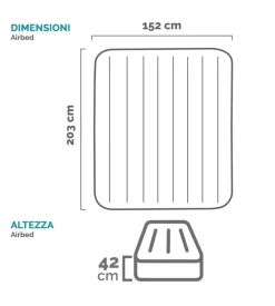 Materasso matrimoniale autogonfiante intex 