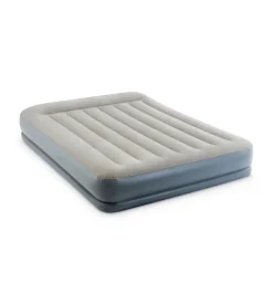 Materasso matrimoniale autogonfiante intex "airbed dura-beam pillow rest mid-rise" colore crema e pompa integrata 152x203x30 cm - cod. 64118nd