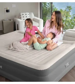 Materasso matrimoniale gonfiabile intex "truaire comfort plush" marrone 152x203x46 cm - cod. 64036