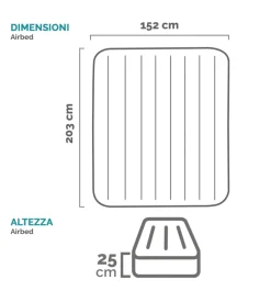 Materasso matrimoniale gonfiabile intex 