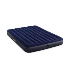 Materasso piazza e mezza gonfiabile intex "airbed dura-beam standard classic downy" blu 137x191x25 cm - cod. 64758