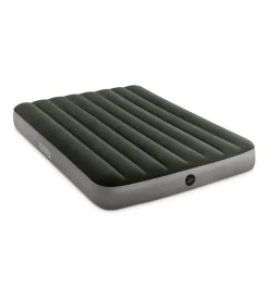Materasso piazza e mezza gonfiabile intex "airbed dura-beam standard prestige downy" con pompa a batteria verde 137x191x25 cm - cod. 64778