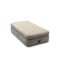 Materasso singolo autogonfiante intex "airbed dura-beam prime comfort elevated" con pompa elettrica incorporata beige 99x191x51 cm - cod. 64162nd