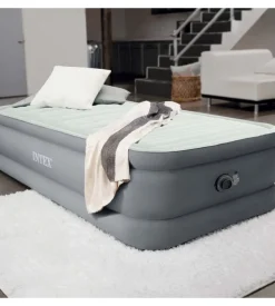 Materasso singolo autogonfiante intex "airbed dura-beam premaire i" colore grigio chiaro e pompa integrata, 99x191x46 cm - cod. 64902nd