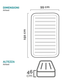 Materasso singolo autogonfiante intex 