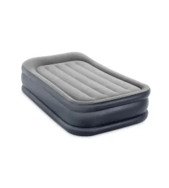 Materasso singolo autogonfiante intex "airbed dura-beam pillow rest raised" grigio chiaro 99x191x42 cm - cod. 64132nd