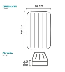 Materasso singolo autogonfiante intex 