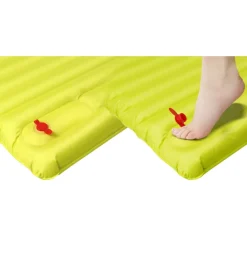 Materasso singolo gonfiabile da campeggio brunner "alveobed ip" grigio e verde 220x75 cm