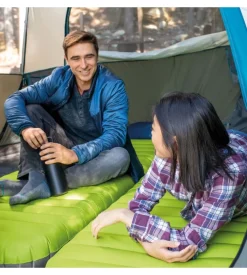 Materasso singolo gonfiabile intex "camping" verde 76x191x17 cm - cod. 64097np