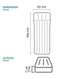 Materasso singolo gonfiabile intex 