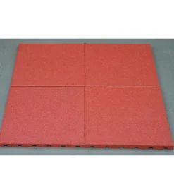 Mattonella da esterno antishock rossa, 400x400x25 mm