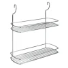 Mensola 2 piani cromato lonardo cm. 35x13x41