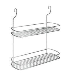 Mensola 2 piani cromato lonardo cm. 35x13x41