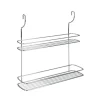 Mensola 2 piani porta spezie cromato lonardo cm. 35x9x38