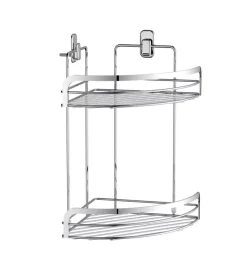 Mensola ad angolo per doccia idro-bric "compact" 2 ripiani