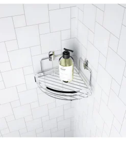 Mensola ad angolo per doccia idro-bric "compact" 1 ripiano