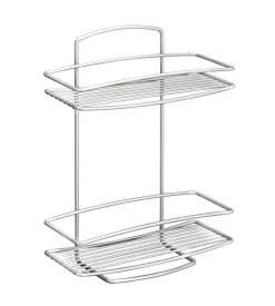 Mensola rettangolare 2 piani cm26x11x35 onda