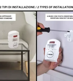 Mini allarme velam con rilevatore di presenza e 2 telecamere