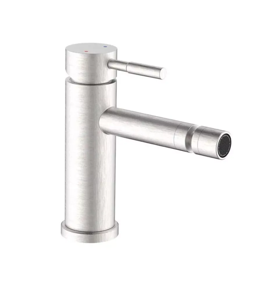 Miscelatore "antea" in acciaio spazzolato per bidet