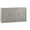 Mobile 2 ante 4 cassetti cemento, 154x84x41 cm