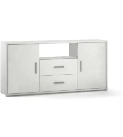 Mobile 2 ante 2 cassetti finitura ossido bianco