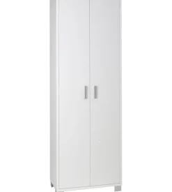 Mobile 2 ante bianco fiammato, 63x183x34 cm