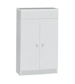 Mobile 2 ante con 1 cassetto bianco, 62x105x34 cm