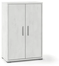 Mobile 2 ante ossido bianco, 71x41x110 cm