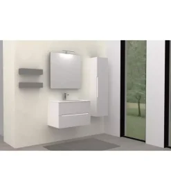 Mobile bagno "canaletto" bianco opaco, 80 cm