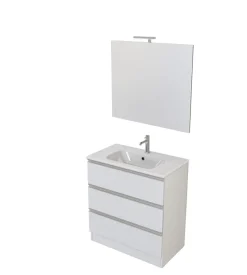 Mobile bagno "canova" bianco opaco, 80 cm