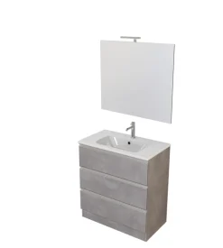 Mobile bagno "canova" cemento, 80 cm