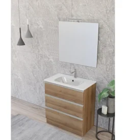 Mobile bagno "canova" rovere, 80 cm