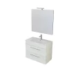 Mobile bagno "caravaggio" bianco venato, 80 cm