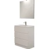 Mobile bagno da terra "leonardo" 3 cassetti bianco, 78x39,5x85 cm