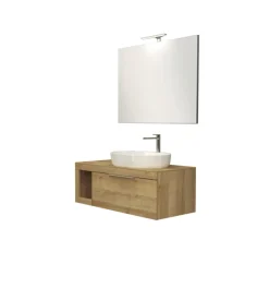Mobile bagno decor bagno "tiziano" colore rovere, 110 cm