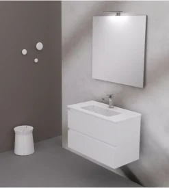 Mobile bagno "leonardo" bianco, 80 cm