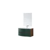 Mobile bagno sospesa "minori" ad onda verde, 91x51,5x50 cm
