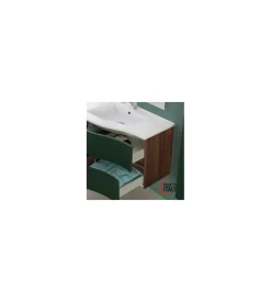 Mobile bagno sospesa "minori" ad onda verde, 91x51,5x50 cm