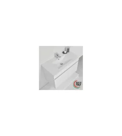Mobile bagno sospeso "fabula" con 2 ante bianco laccato, 90x47x57 cm