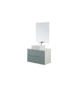 Mobile bagno sospeso "furore" verde salvia, 90x46x58,5 cm