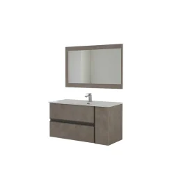 Mobile bagno sospeso "oxid" con specchio, 110x46x57 cm