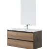 Mobile bagno sospeso "revital" noce scuro, 84x49x56 cm