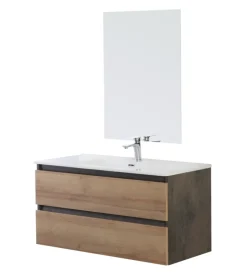 Mobile bagno sospeso "revital" noce scuro, 84x49x56 cm