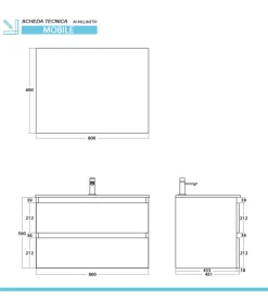 Mobile bagno sospeso 