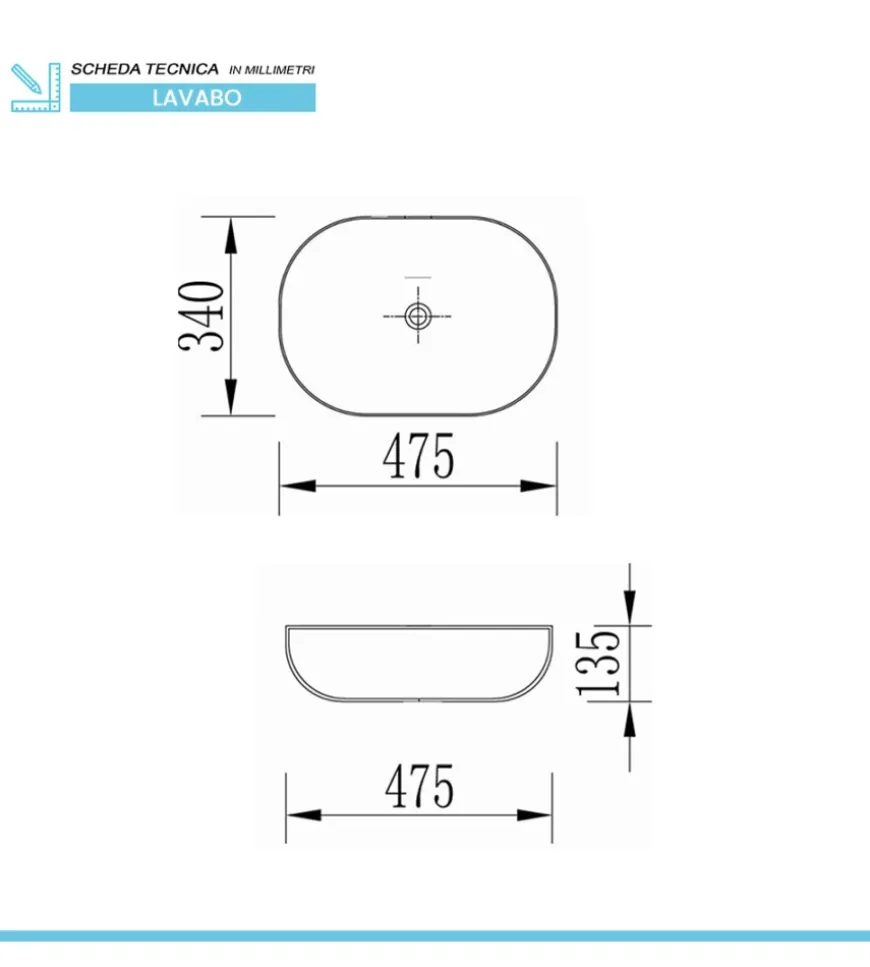 Mobile bagno sospeso "revital" noce, 80x46x51 cm