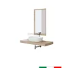 Mobile bagno sospeso "shelf" finitura rovere, 120x50x8 cm