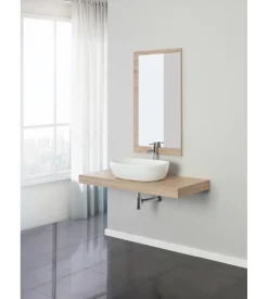Mobile bagno sospeso "shelf" finitura rovere, 120x50x8 cm